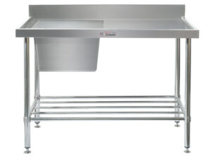 Simply Stainless SS05.6.2100.L 2100x600mm Sink Bench Left Hand Side Bowl