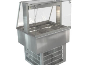 Cossiga LSRF2-FS 2 x 1/1GN Drop In Refrigerated Cold Well with Square Glass